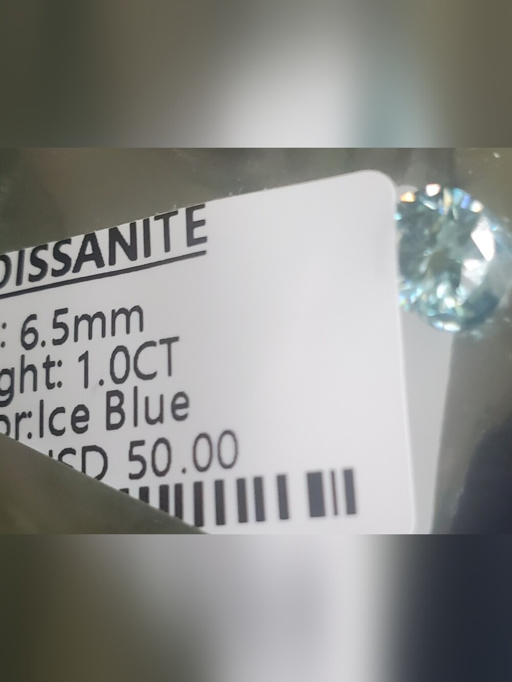 2 Ice Blue Moissanite Loose Gemstones 6.5mm